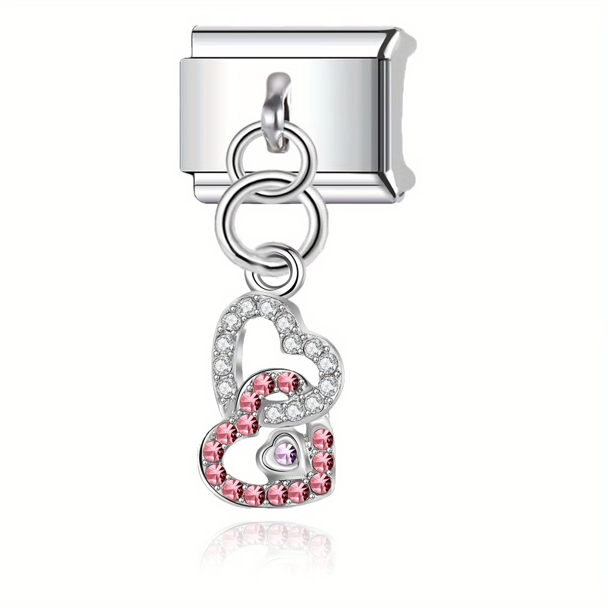 Charm italiano doble corazon